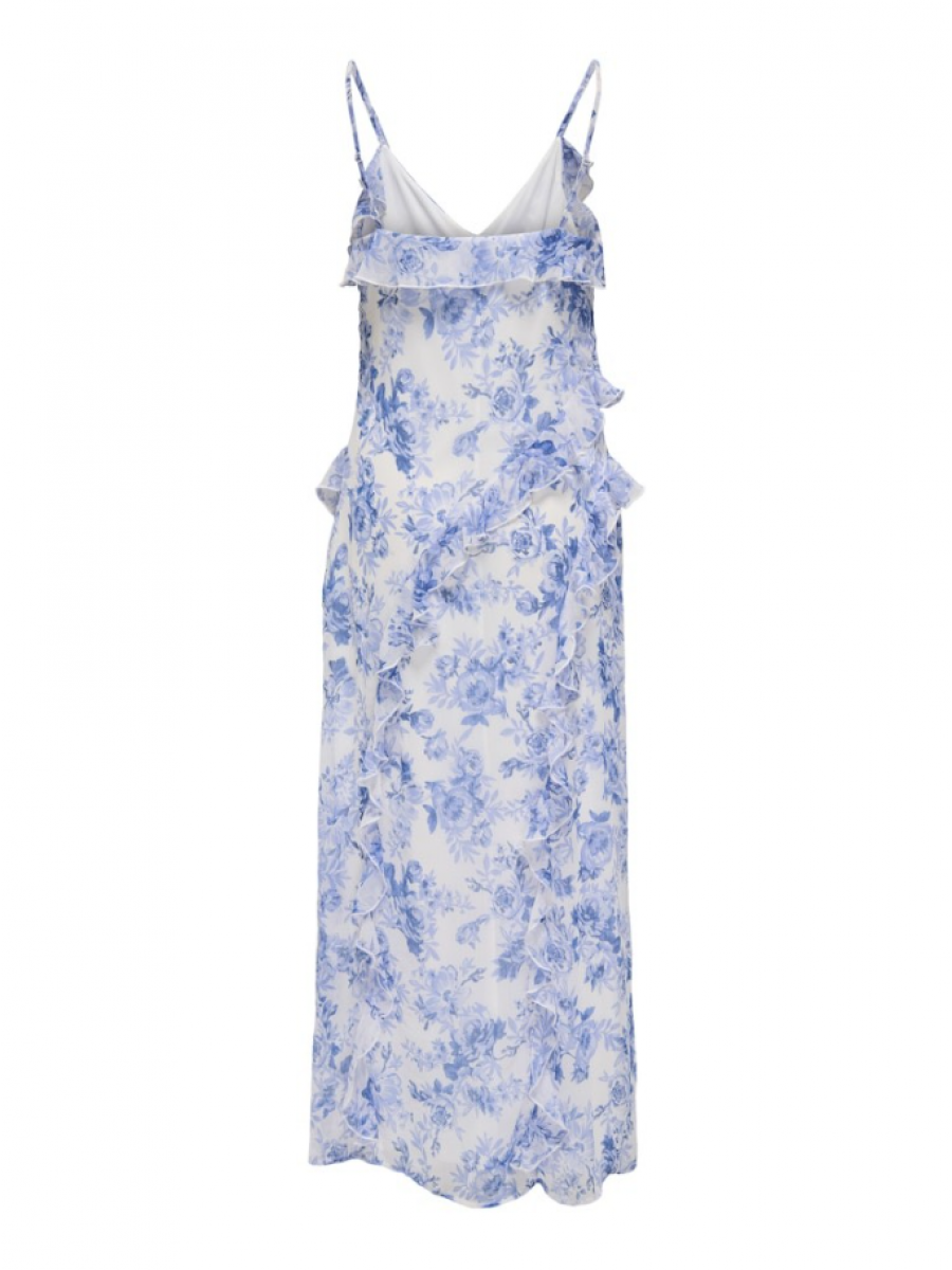 15348901 ONLMIRIAM LIFE S/L FRILL LONG DRESS PTM
