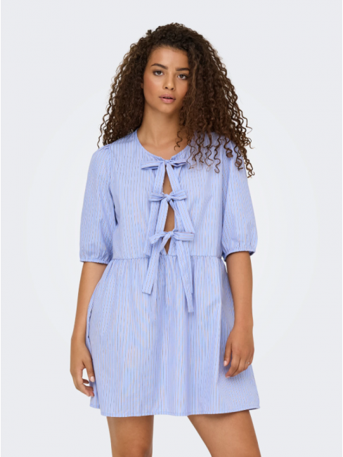 15357796 ONLCLARA TESSA LIFE SS BOW DRESS WVN