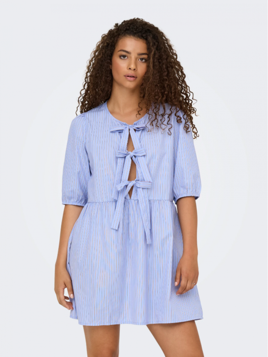15357796 ONLCLARA TESSA LIFE SS BOW DRESS WVN
