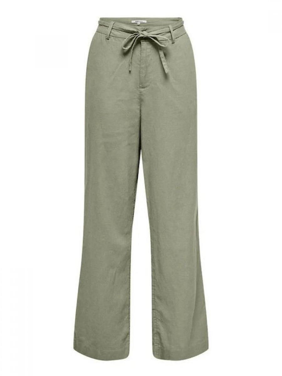 15338710 ONLCARO MW LINEN BL STR BELT PANT CC TLF