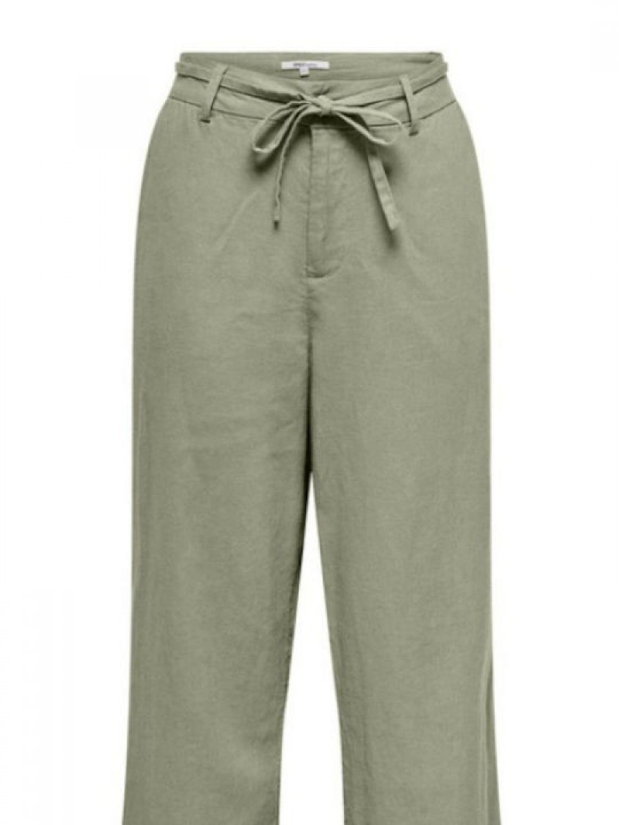 15338710 ONLCARO MW LINEN BL STR BELT PANT CC TLF