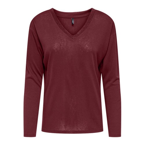 15360156 ONLHENRIETTA L/S V-NECK SHINE TOP JRS