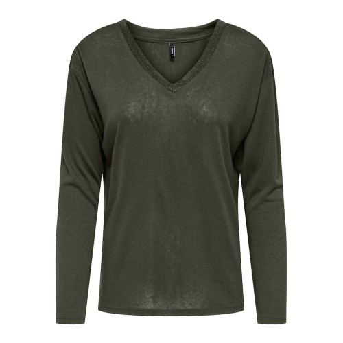 15360156 ONLHENRIETTA L/S V-NECK SHINE TOP JRS