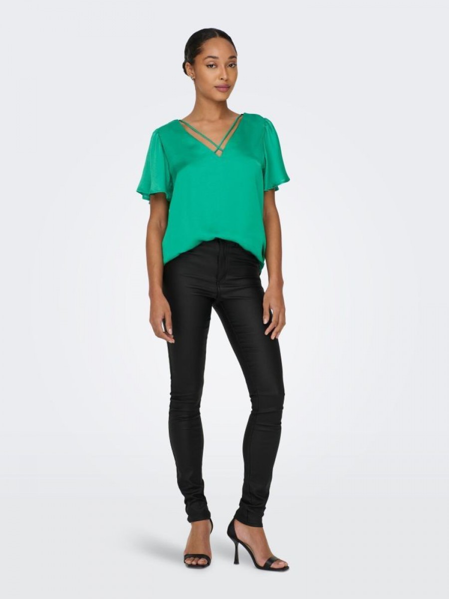 15292688 ONLJANE SS V-NECK TOP WVN