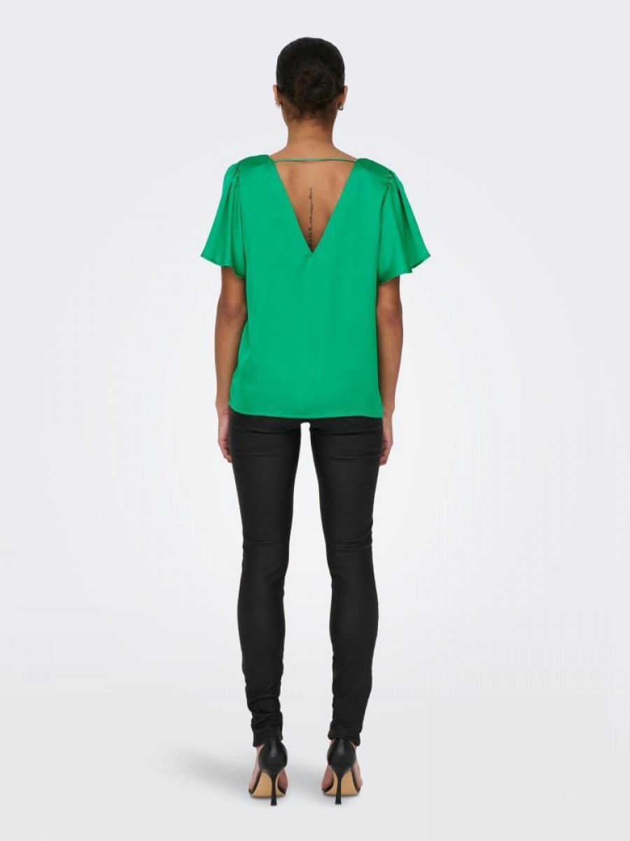 15292688 ONLJANE SS V-NECK TOP WVN