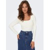 15302647 ONLEA L/S 2-WAY DEEP NECK TOP JRS NOOS