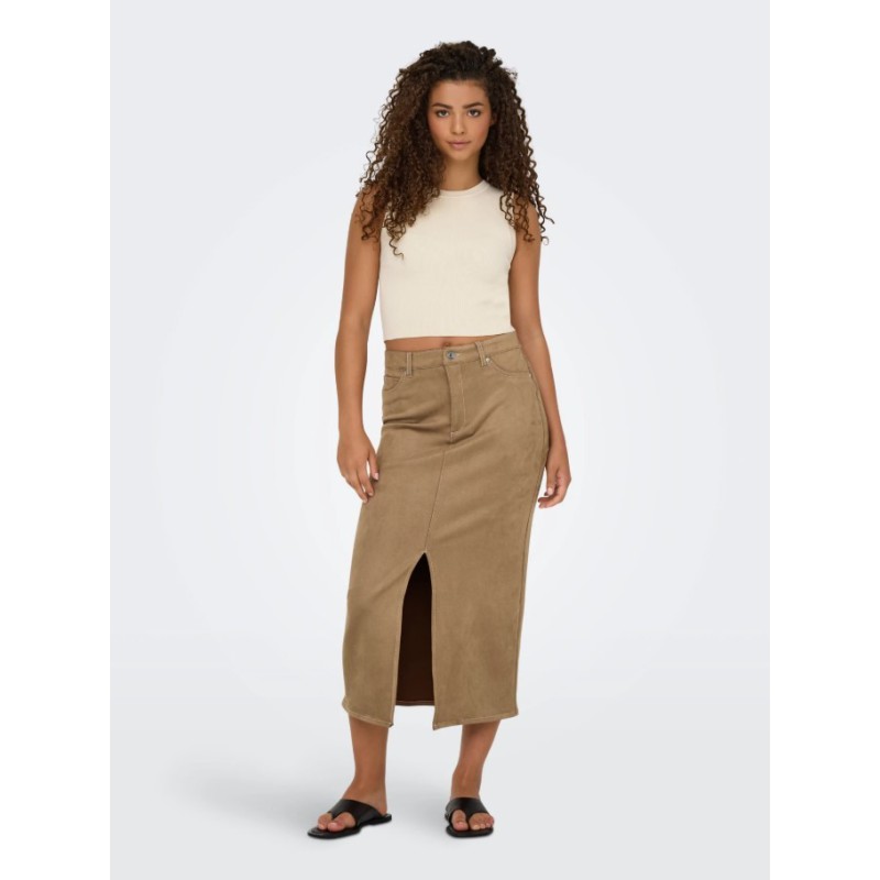 15351259 ONLSTINA MW FAUX SUEDE SKIRT CC PNT