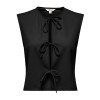 15366877 ONLSAKURA SL SHORT TIE TOP WVN