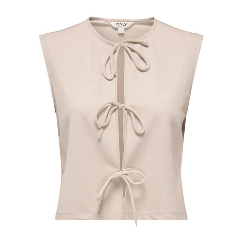 15366877 ONLSAKURA SL SHORT TIE TOP WVN
