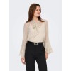 15367241 ONLPENINNA LS FRILL TIE TOP WVN