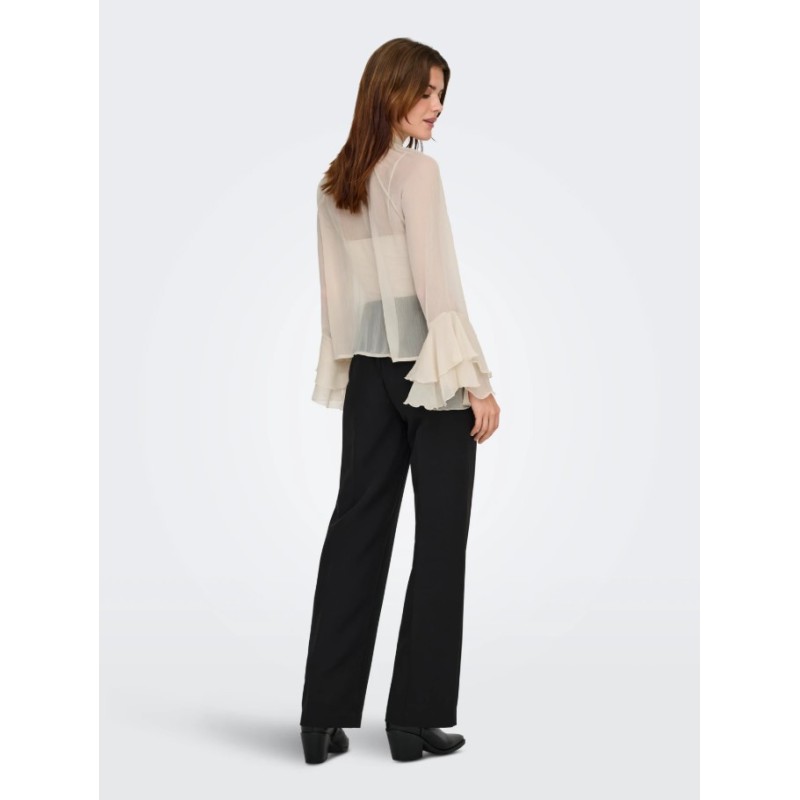 15367241 ONLPENINNA LS FRILL TIE TOP WVN