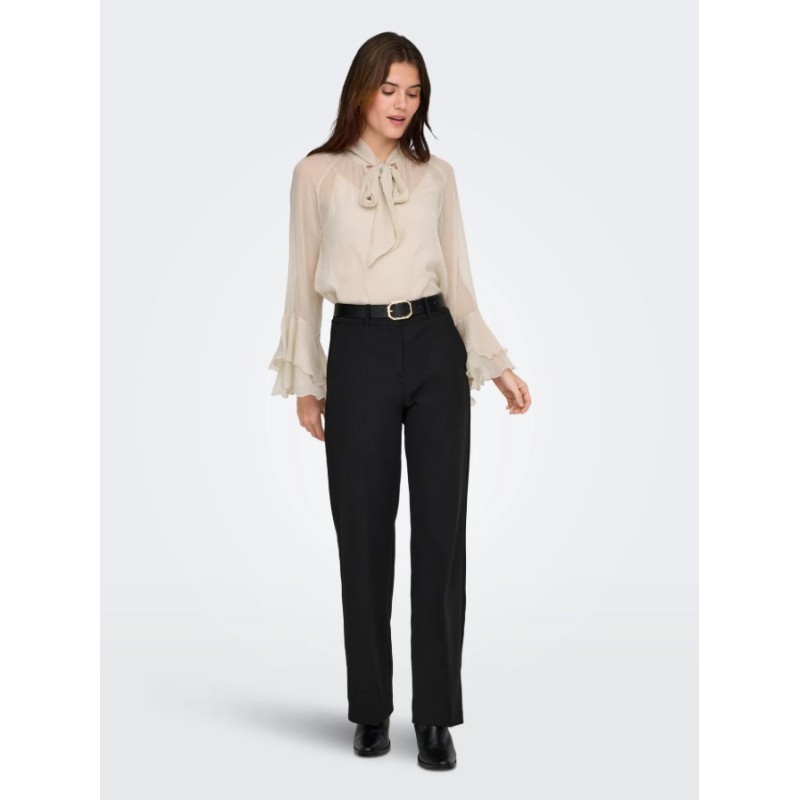 15367241 ONLPENINNA LS FRILL TIE TOP WVN