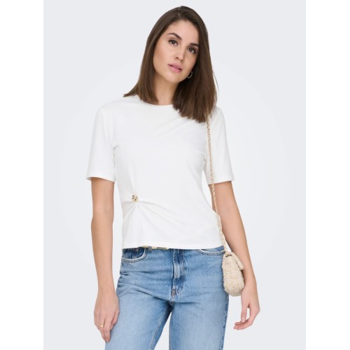 15368591 ONLELENA S/S DETAIL T-SHIRT SUB JRS
