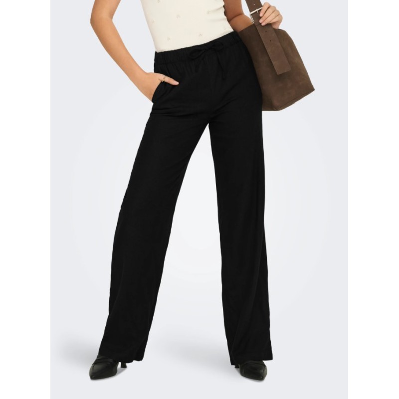 15363676 ONLGOA MW LINEN BL PULL-UP PANT CC PANT