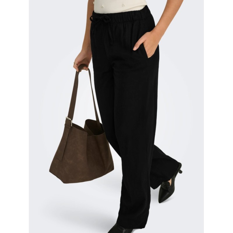15363676 ONLGOA MW LINEN BL PULL-UP PANT CC PANT