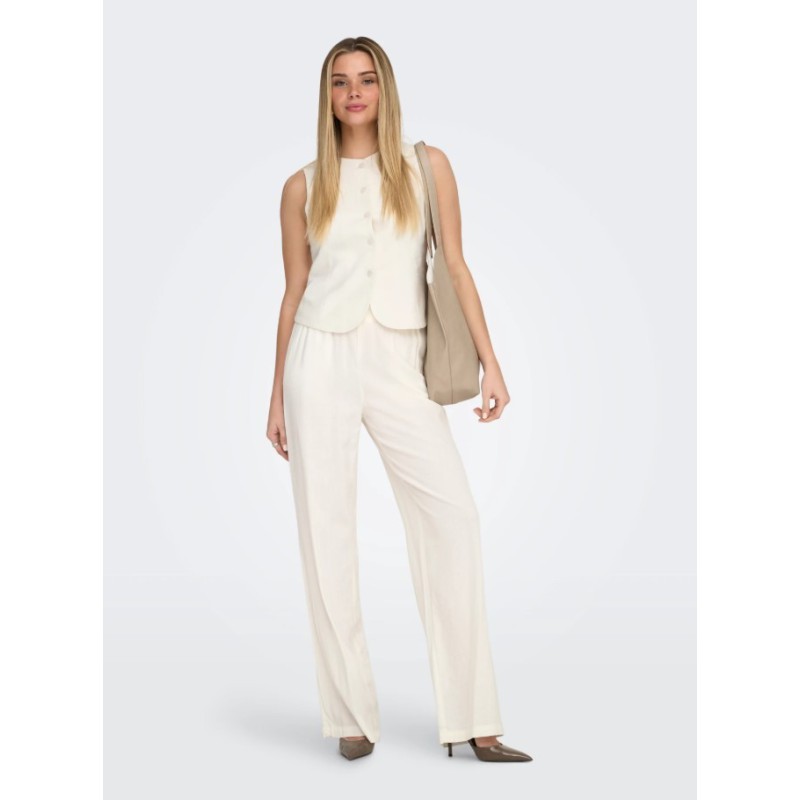 15363676 ONLGOA MW LINEN BL PULL-UP PANT CC PANT
