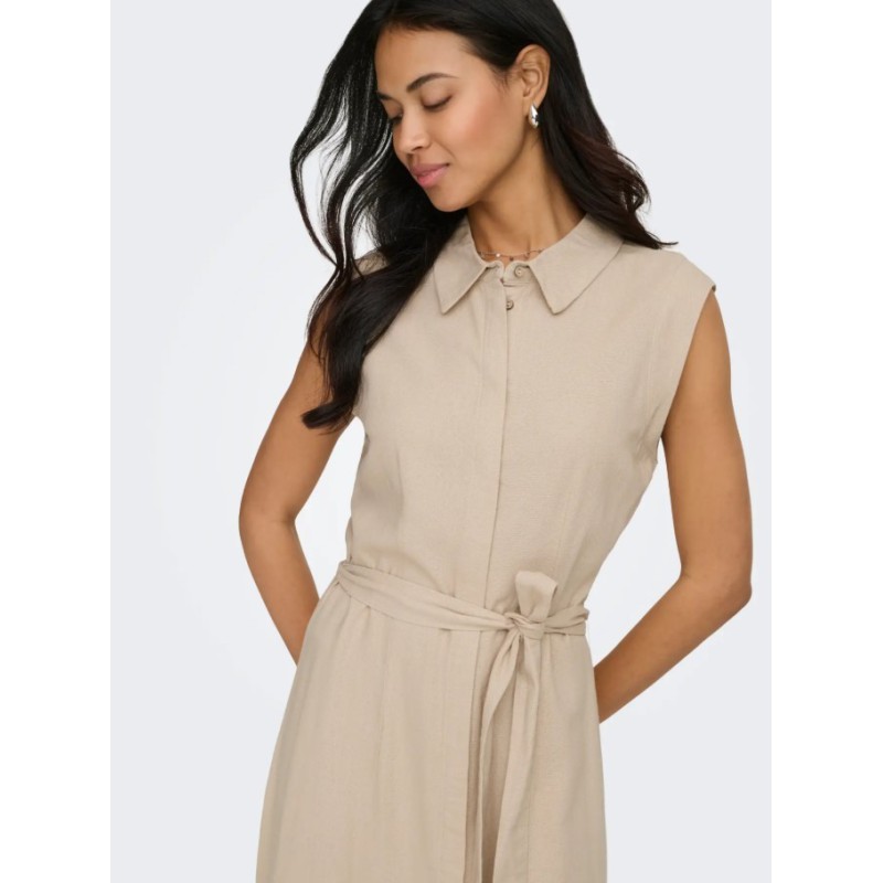 15363697 ONLGOA SL LINEN BL SHIRT DRESS CC PNT