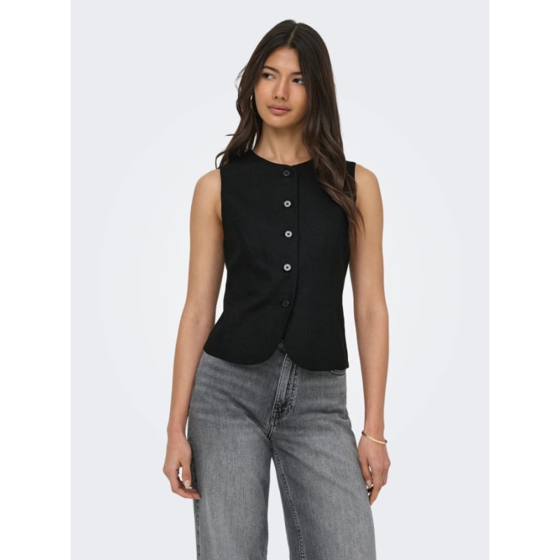 15363724 ONLGOA S/L LINEN BL WAISTCOAT CC TLR