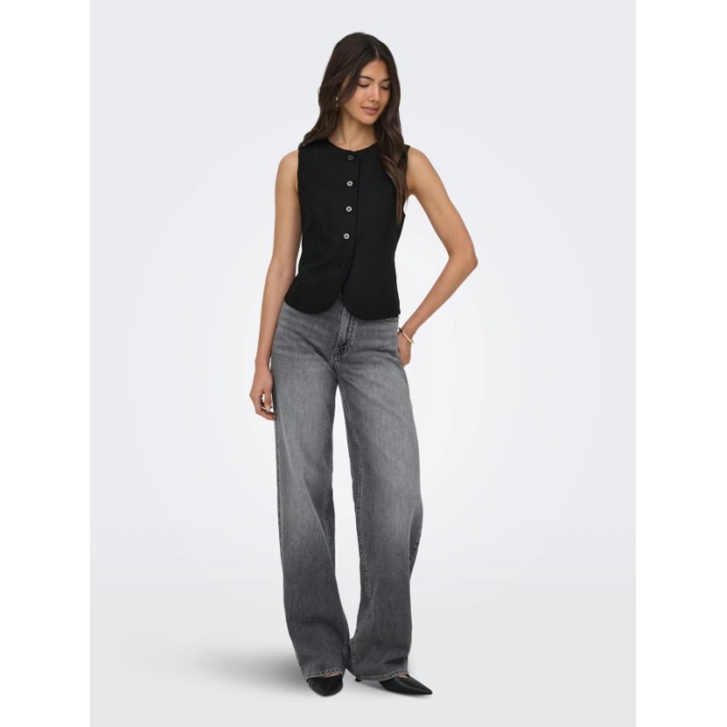 15363724 ONLGOA S/L LINEN BL WAISTCOAT CC TLR