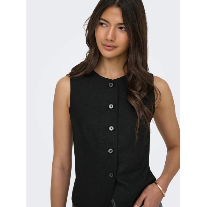 15363724 ONLGOA S/L LINEN BL WAISTCOAT CC TLR