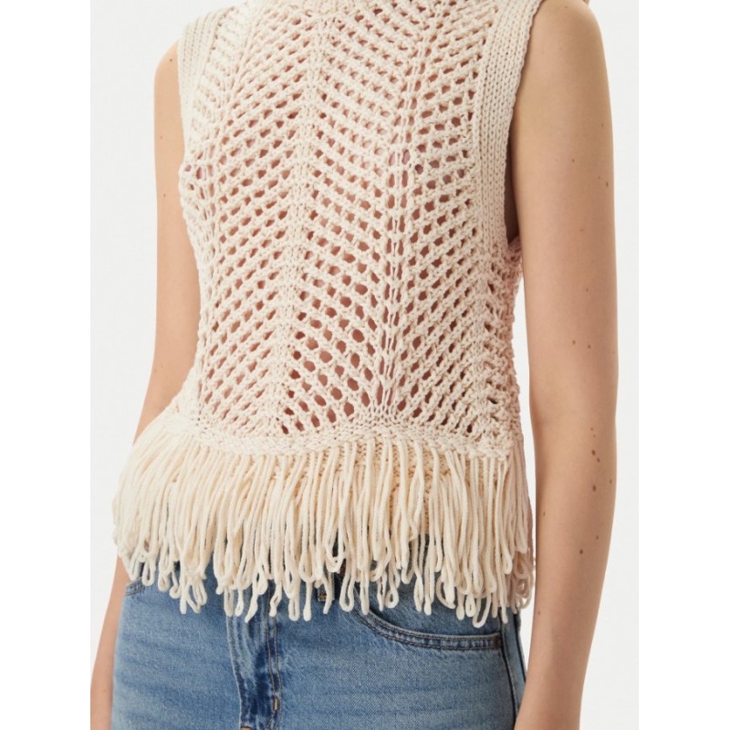 15365146 ONLKIMMIE FRINGE TOP KNT