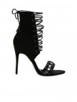 ΠΕΔΙΛΟ ΜΑΥΡΟ athena strappy women's black heeled sandals - public desire