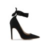ΓΟΒΑ ΜΑΥΡΟ PUBLIC DESIRE MUSE LACE UP STILETTO COURT HEEL