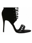 ΠΕΔΙΛΟ ΜΑΥΡΟ athena strappy women's black heeled sandals - public desire