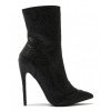 ΜΠΟΤΑΚΙ ΜΑΥΡΟ  Public Desire Women's Regal Lace Up Side Embossed Ankle Boots