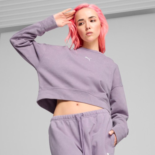 626799 30 DARE TO GYM2K RELAXED WASHED CREW TR