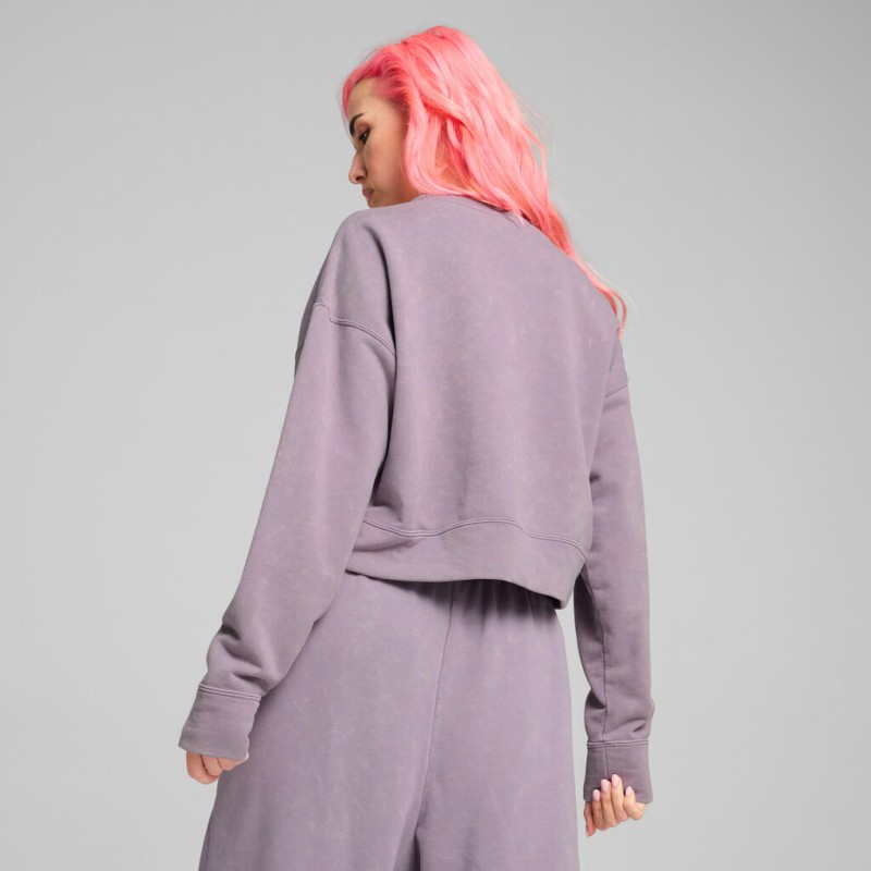 626799 30 DARE TO GYM2K RELAXED WASHED CREW TR