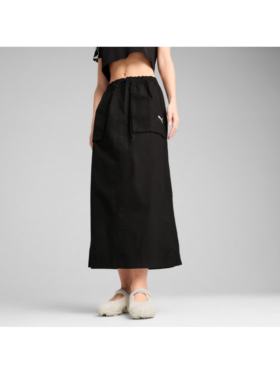 629784 01 FUTURE ARVHIVE ZIP-OFF MAXI WOVEN SKIRT