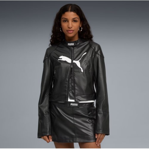 632170 01 FUTURE PUMA ARCHIVE PLEATHER RACER JACKET