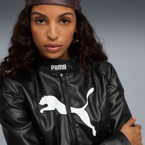 632170 01 FUTURE PUMA ARCHIVE PLEATHER RACER JACKET