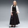 633438 01 T7 WOVEN MIDI SKIRT