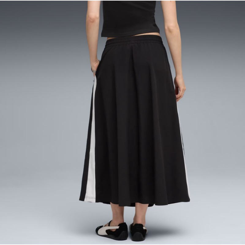633438 01 T7 WOVEN MIDI SKIRT