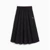 633438 01 T7 WOVEN MIDI SKIRT