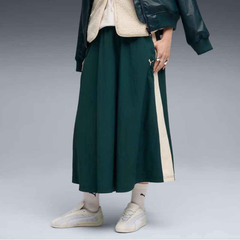 633438 75 T7 WOVEN MIDI SKIRT