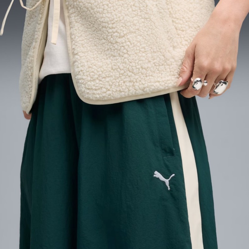 633438 75 T7 WOVEN MIDI SKIRT
