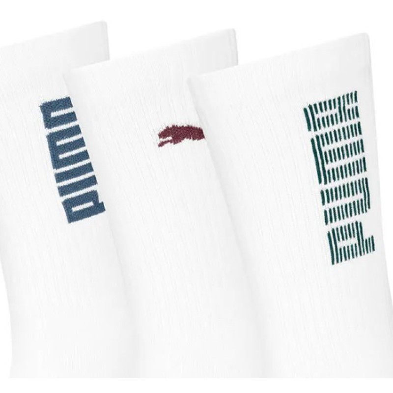 701233658 001 PUMA UNISEX RIB LOGO CREW SOCK 3P