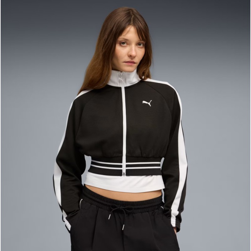 634556 01 T7 PUMA PIQUE RELAXED CROPPED TRACK JACKET