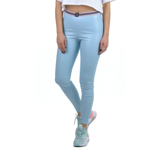 AVONIA LEATHER LEGGINGS LIGHT BLUE