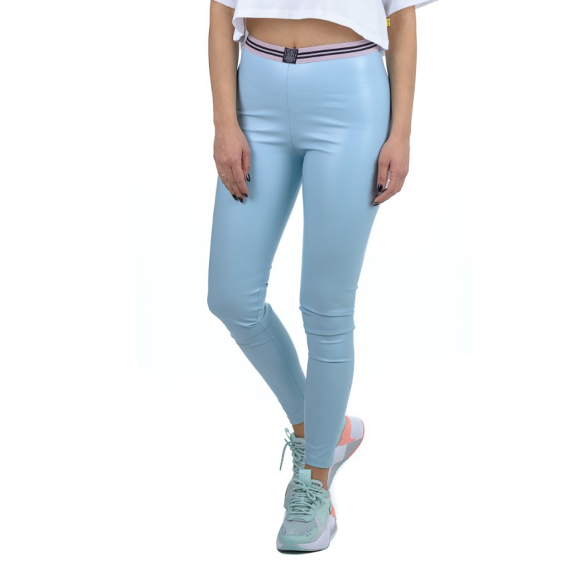 AVONIA LEATHER LEGGINGS LIGHT BLUE