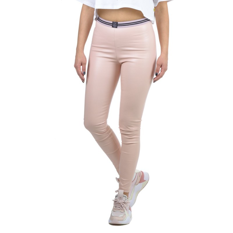 AVONIA LEATHER LEGGINGS PINK