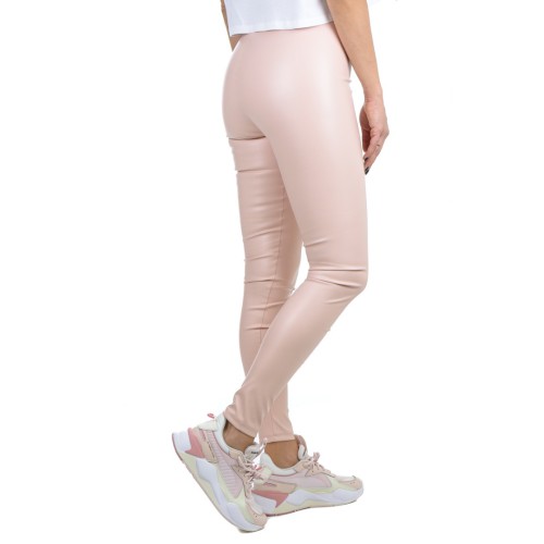 AVONIA LEATHER LEGGINGS PINK