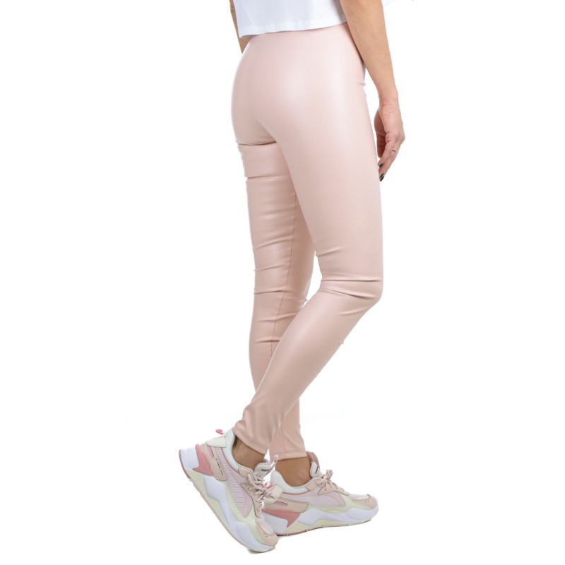 AVONIA LEATHER LEGGINGS PINK