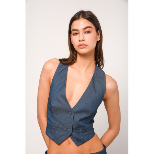 MEGHAN MONOCHROME VEST