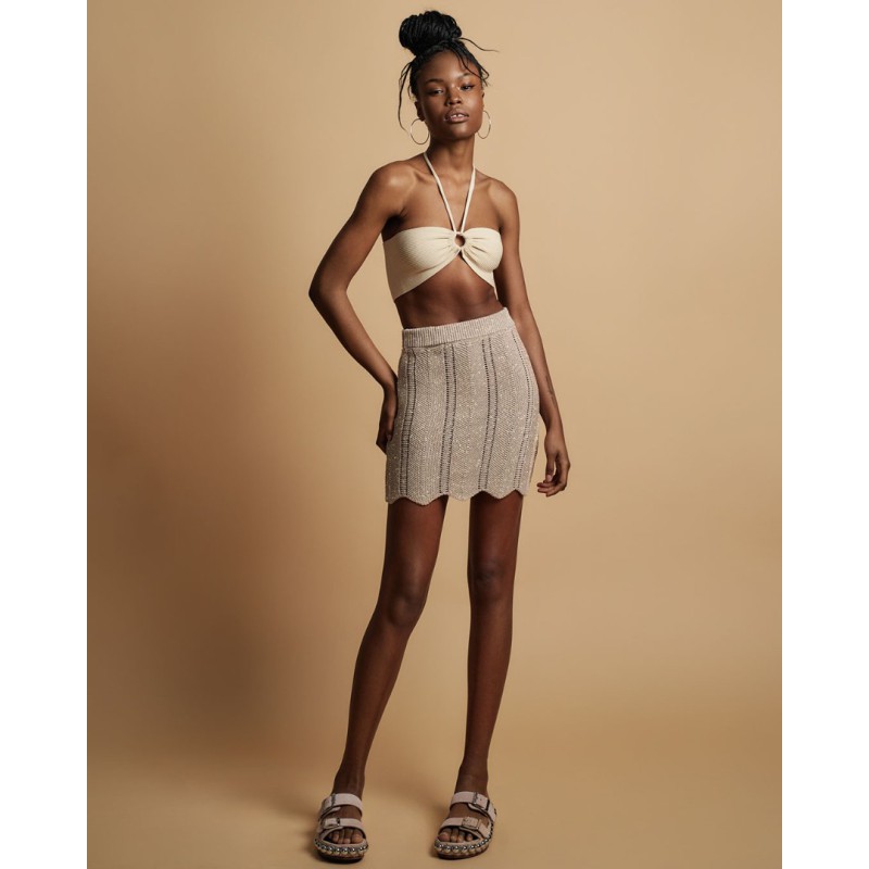 TM8019 LUREX RESORT NIGHT KNIT SKIRT