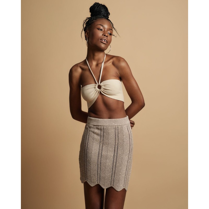 TM8019 LUREX RESORT NIGHT KNIT SKIRT