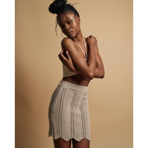 TM8019 LUREX RESORT NIGHT KNIT SKIRT